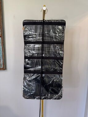 Mary Kay Clear Hanging Cosmetic Organizer with Black Trim